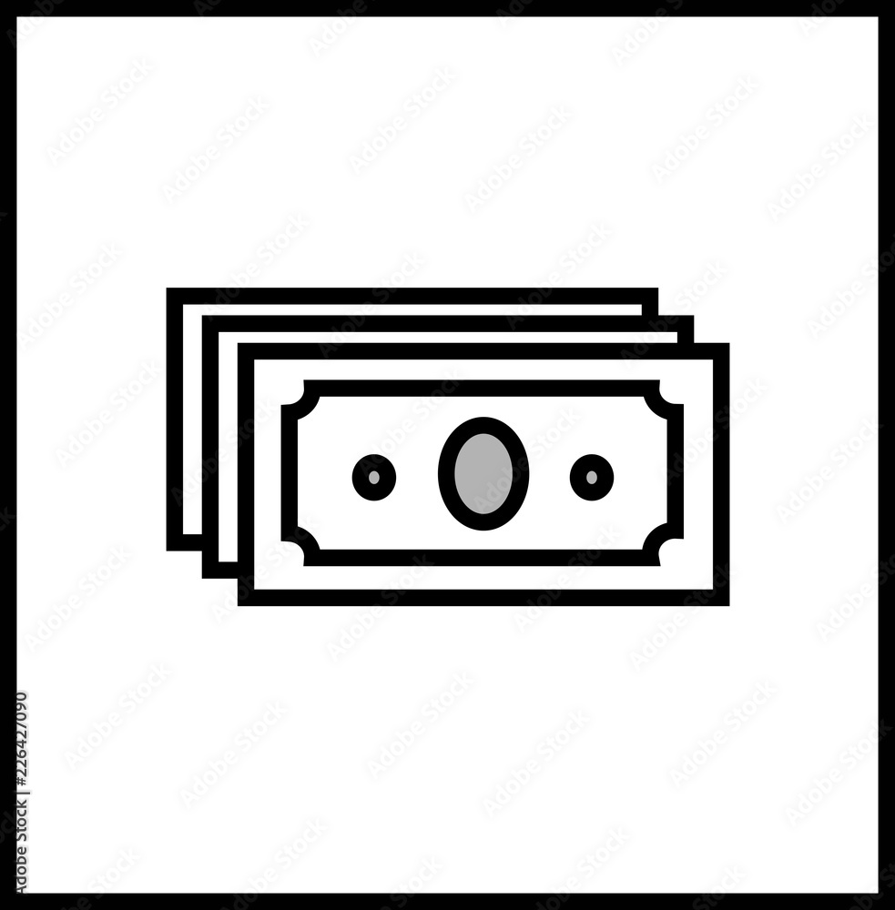 Black and white linear icon on a banking concept Black and white linear icon on a banking concept