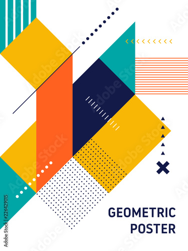 Abstract geometric isometric shape layout design template background