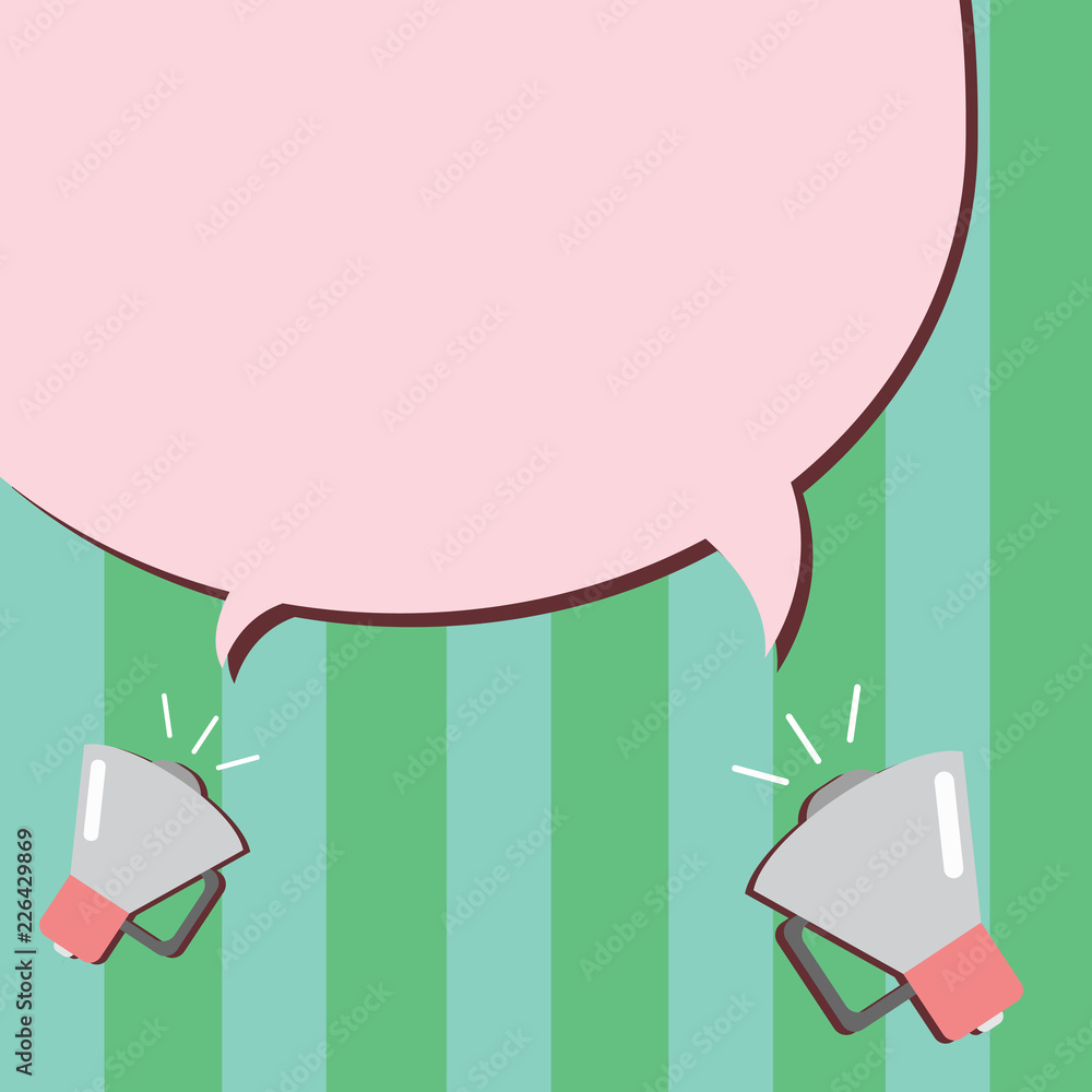 Flat design business Vector Illustration concept template copy space text for Ad website esp isolated 3d isometric. Halftone Blank Speech Bubble Two Tails pointing to Different Megaphone Flat design business Vector Illustration concept template copy space text for Ad website esp isolated 3d isometric. Halftone Blank Speech Bubble Two Tails pointing to Different Megaphone