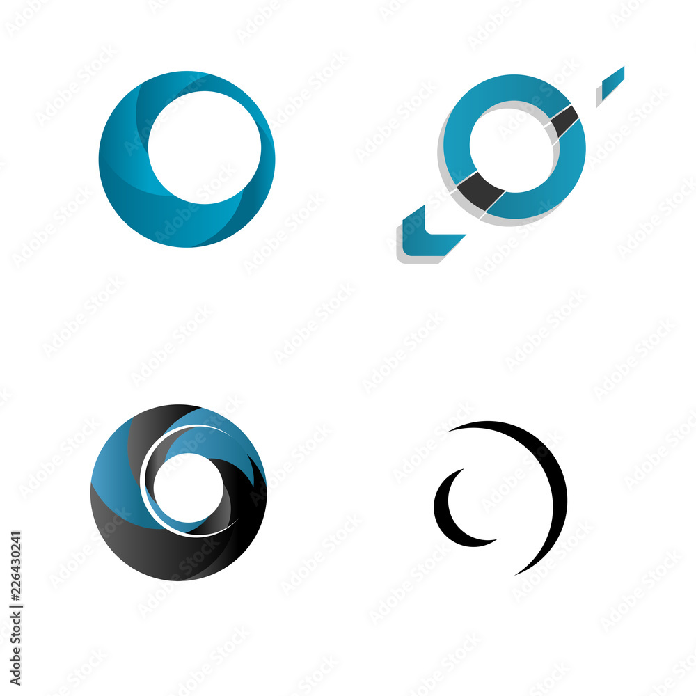 creative modern abstract O letter icon vector creative modern abstract O letter icon vector
