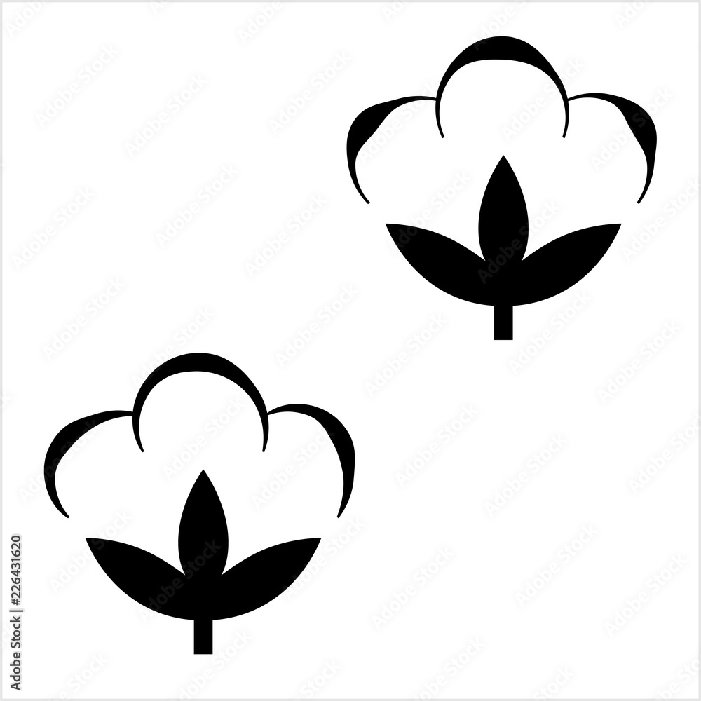Cotton Flower Icon, Cotton Ball, Cotton Fiber Cotton Flower Icon, Cotton Ball, Cotton Fiber