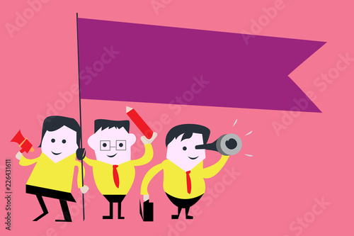 Flat design business vector illustration concept. Business ad for website and promotion banners. empty social media copy space text for your own texts Template art esp isolated promoting Service