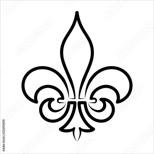Fleur De Lis, Fleur-De-Lys Or Flower-De-Luce, The Decorative Stylized Lily