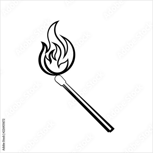 Lit Matchstick, Burning Matchstick
