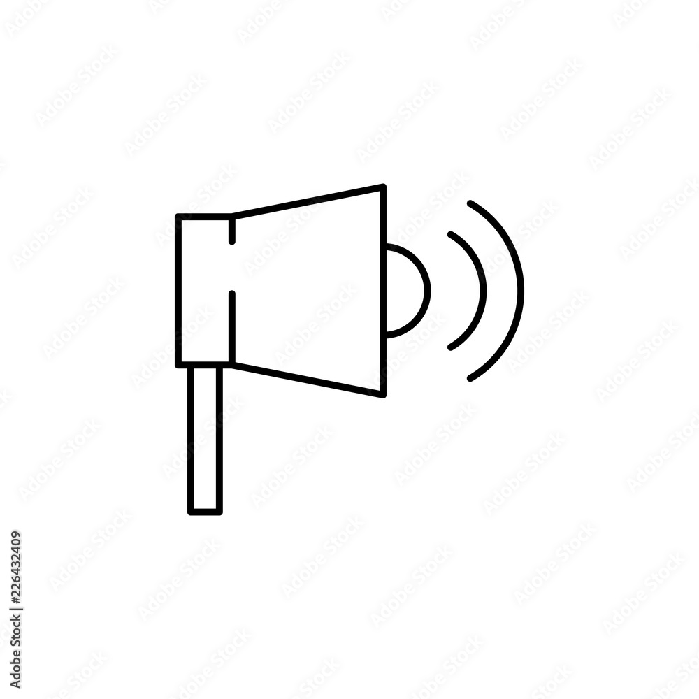 megaphone, loudspeaker icon. Element of business start up icon for mobile concept and web apps. Thin line megaphone, loudspeaker icon can be used for web and mobile megaphone, loudspeaker icon. Element of business start up icon for mobile concept and web apps. Thin line megaphone, loudspeaker icon can be used for web and mobile