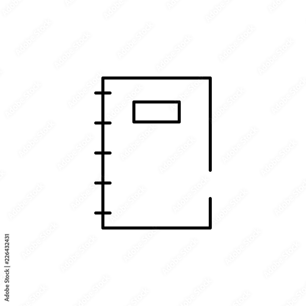 notebook icon. Element of business start up icon for mobile concept and web apps. Thin line notebook icon can be used for web and mobile notebook icon. Element of business start up icon for mobile concept and web apps. Thin line notebook icon can be used for web and mobile