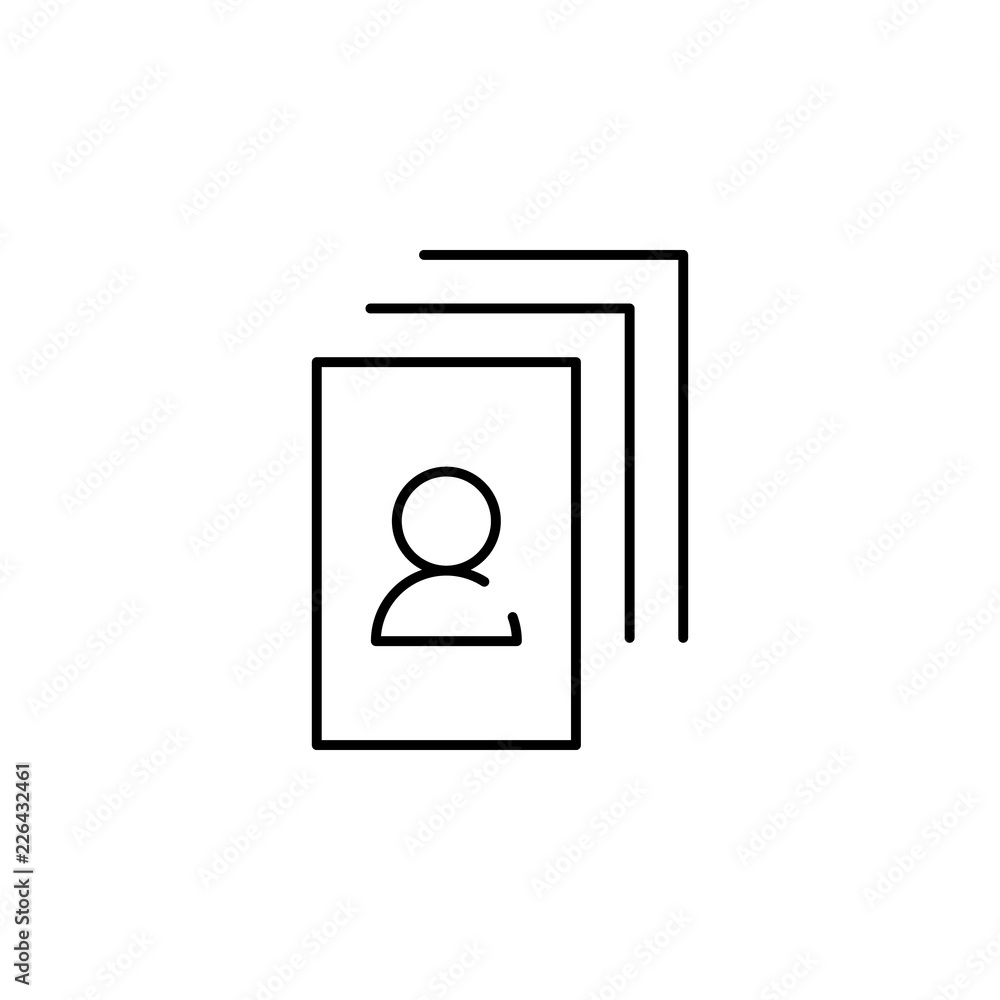 profile, person, identity icon. Element of business start up icon for mobile concept and web apps. Thin line profile, person, identity icon can be used for web and mobile profile, person, identity icon. Element of business start up icon for mobile concept and web apps. Thin line profile, person, identity icon can be used for web and mobile