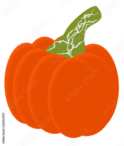 Citrouille d'Halloween sur fond blanc