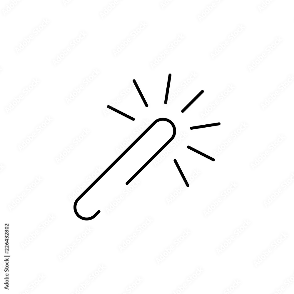magic stick, light icon. Element of Christmas for mobile concept and web apps illustration. Thin line icon for website design and development, app development. Premium icon magic stick, light icon. Element of Christmas for mobile concept and web apps illustration. Thin line icon for website design and development, app development. Premium icon