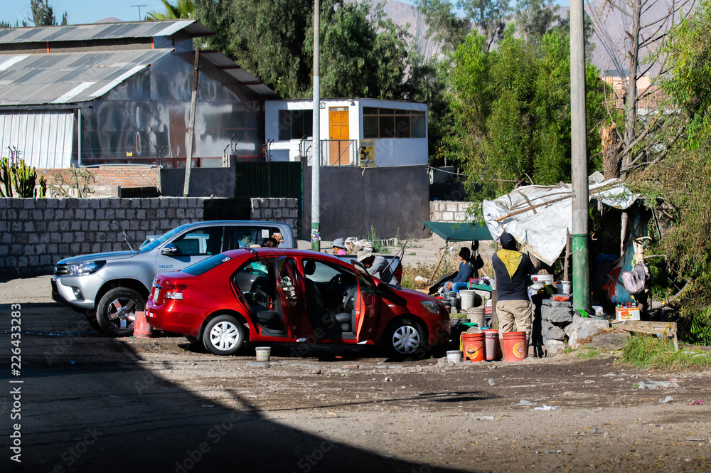 Lavadero informal de autos-Cuenca del Río Chili