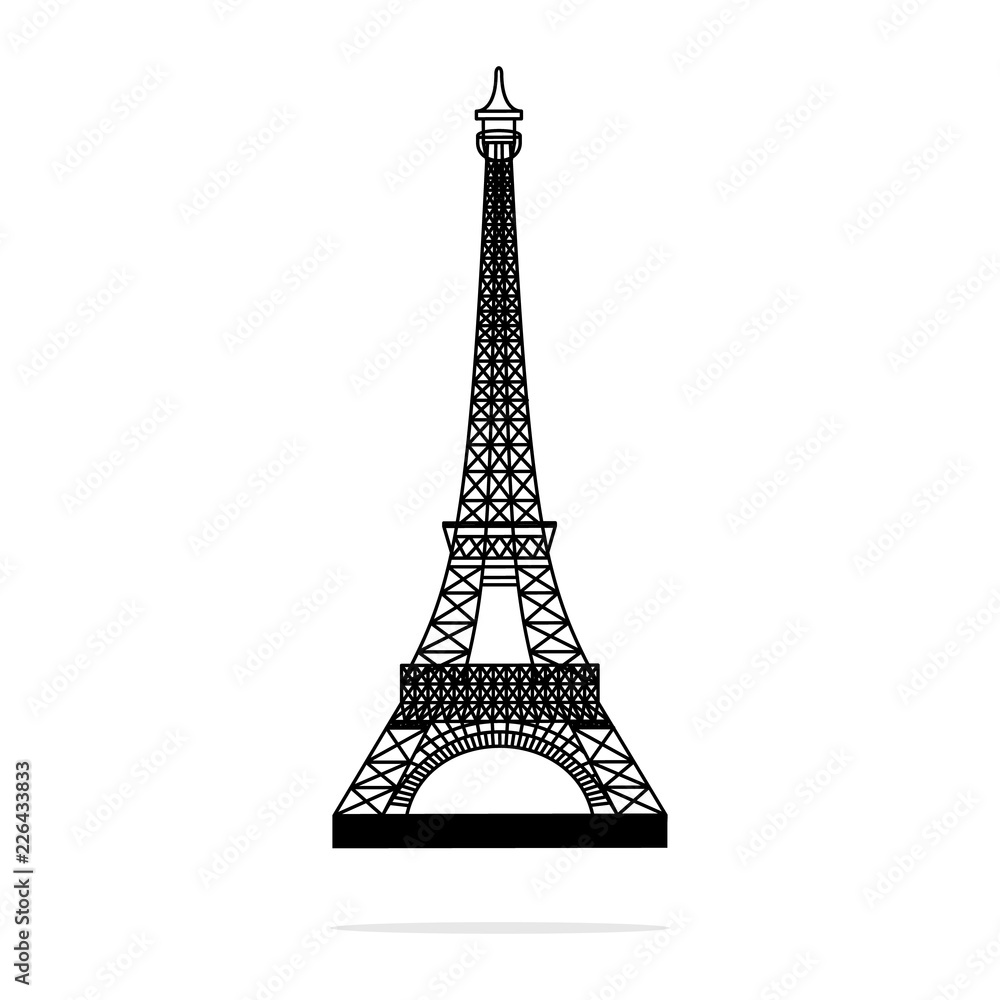 Eiffel Tower icon. Vector concept illustration for design.