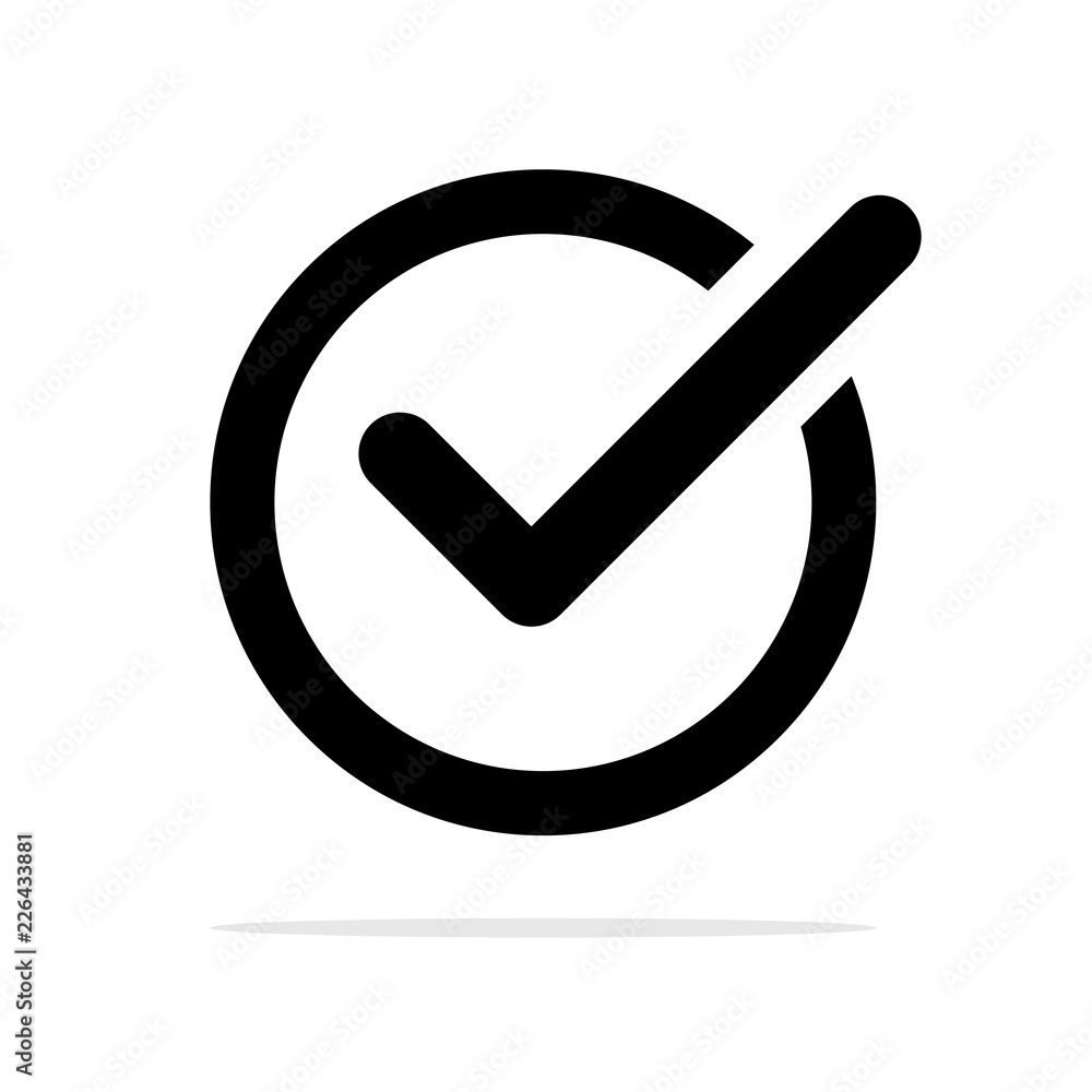 Check mark icon. Vector concept illustration for design. Check mark icon. Vector concept illustration for design.