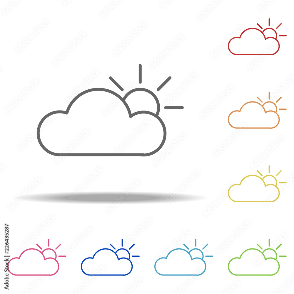 the sun behind the clouds icon. Elements of Camping in multi colored icons. Simple icon for websites, web design, mobile app, info graphics the sun behind the clouds icon. Elements of Camping in multi colored icons. Simple icon for websites, web design, mobile app, info graphics