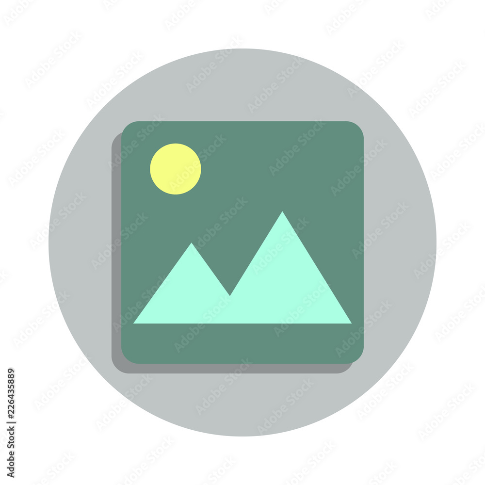 photo gallery sign icon in badge style. One of web collection icon can be used for UI, UX photo gallery sign icon in badge style. One of web collection icon can be used for UI, UX
