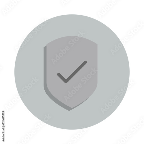 Free Download shield with a tick icon in badge style. One of web collection icon can be used for UI, UX - GFXLoad