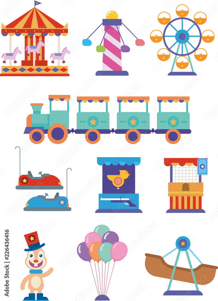 Illustration of amusement park icon
