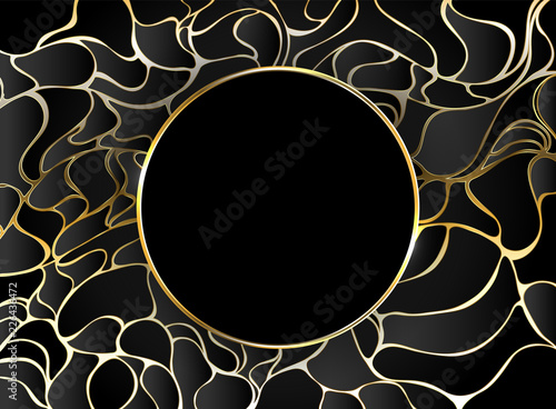 round banner on abstract background