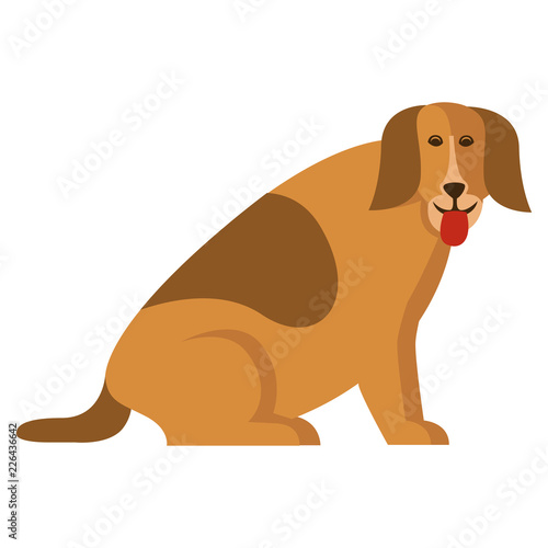 A young dog in cartoon illustration