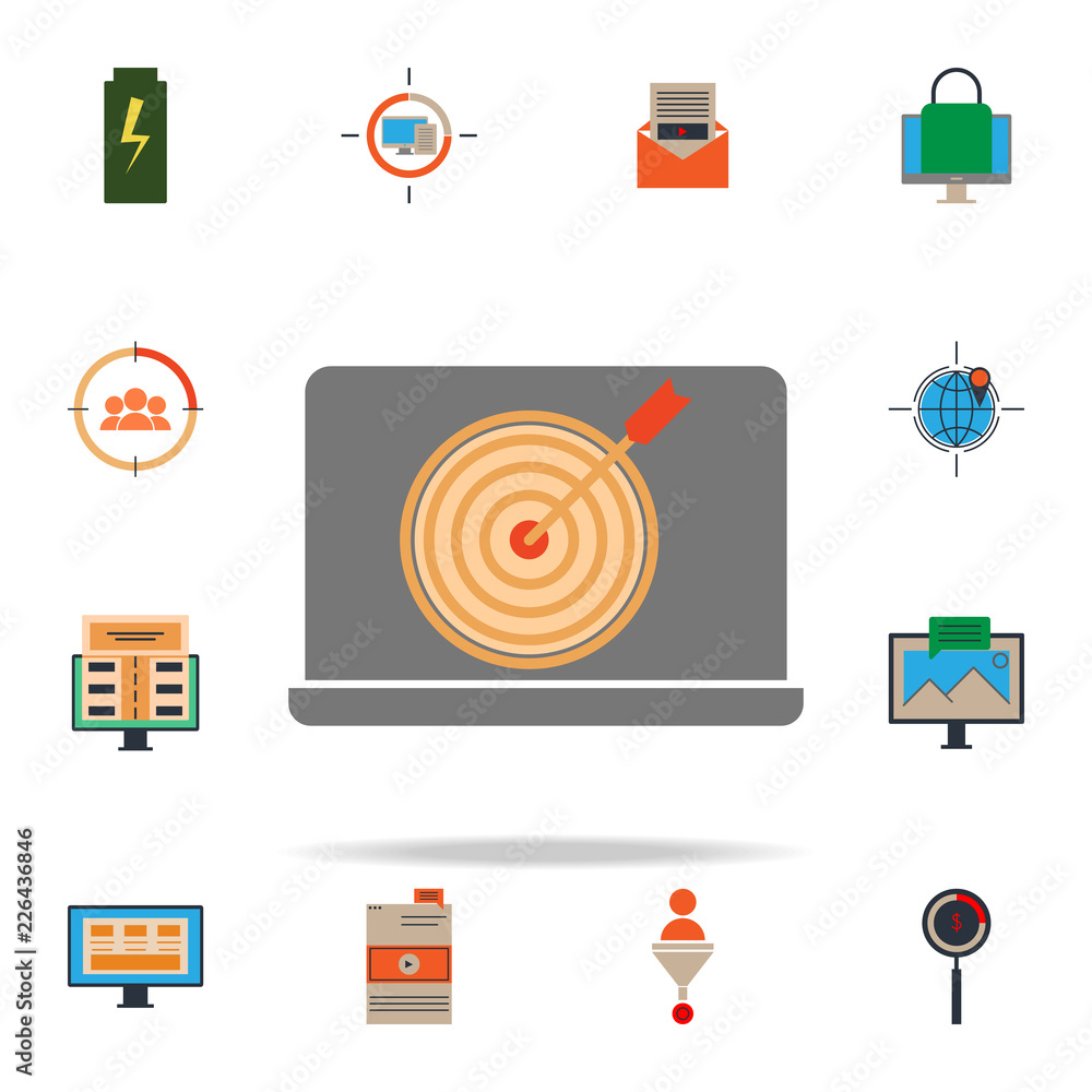 colored contextual advertising icon. marketing icons universal set for web and mobile