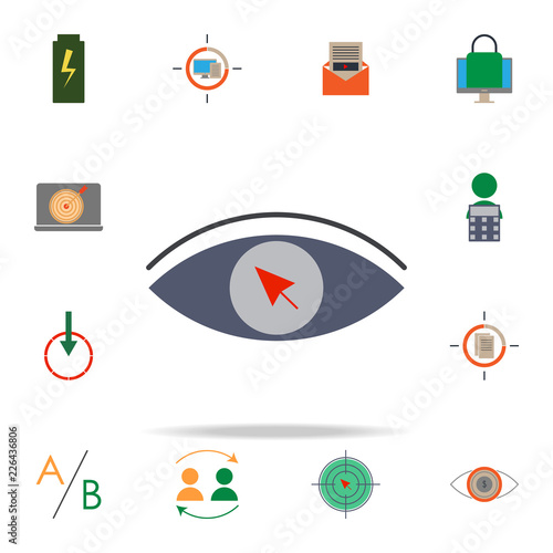 colored cost per action icon. marketing icons universal set for web and mobile