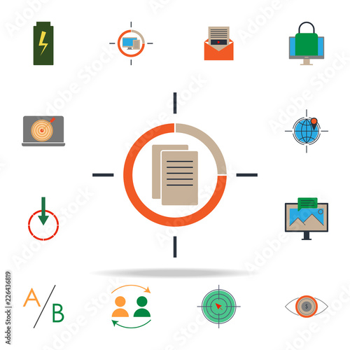 colored contextual targeting icon. marketing icons universal set for web and mobile
