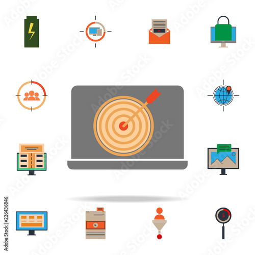 colored contextual advertising icon. marketing icons universal set for web and mobile