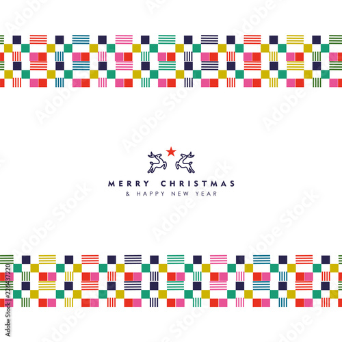 Christmas and New Year abstract border decoration