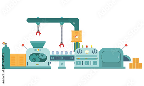 Factory production line machinery