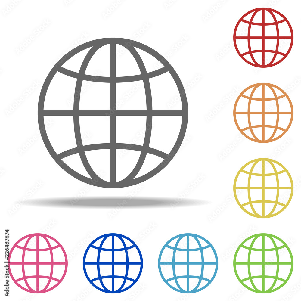 Obraz globe icon. Elements of Navigation in multi colored icons. Simple icon for websites, web design, mobile app, info graphics