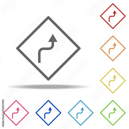 Free Download zigzag sign icon. Elements of Navigation in multi colored icons. Simple icon for websites, web design, mobile app, info graphics - GFXLoad