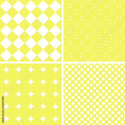 Mint different vector seamless patterns