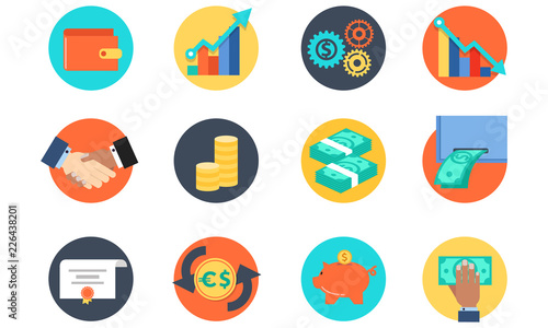 Icon for bussinessman or bussiness management technology