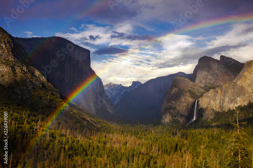 Yosemite Double Rainbow at Tunnel View