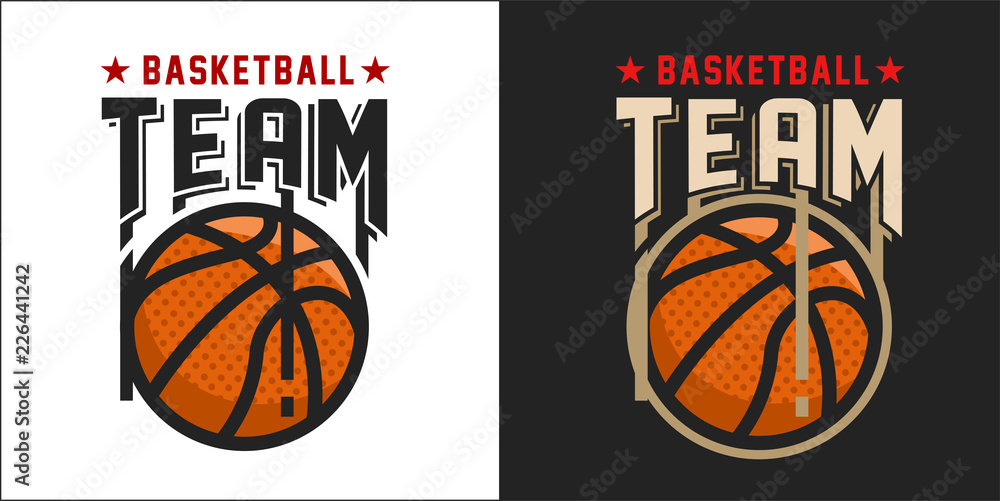 Fototapeta Modern logo concept for basketball team