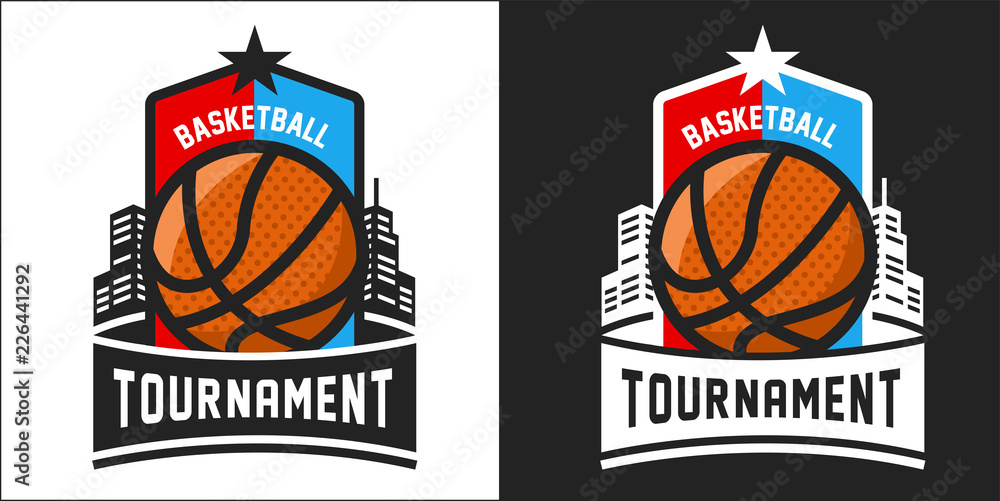 Fototapeta Modern professional logo for a basketball tournament
