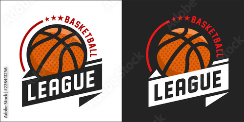 Illustration of modern basketball league logo