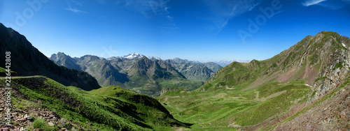 panorama of Col du Tourmalet in pyrenees mountains