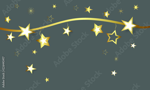 Stern Sterne Band Banner Stars Star Welle Hintergrund Weihnachten Gold