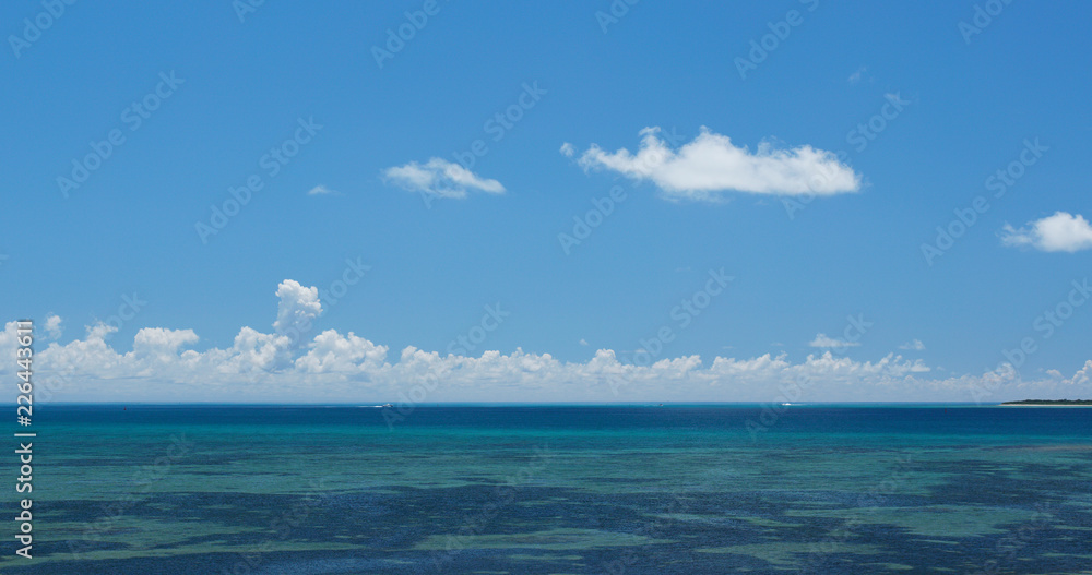 Beautiful sea and sky in Ishigaki Island