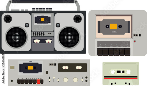 Tape cassette player with many type