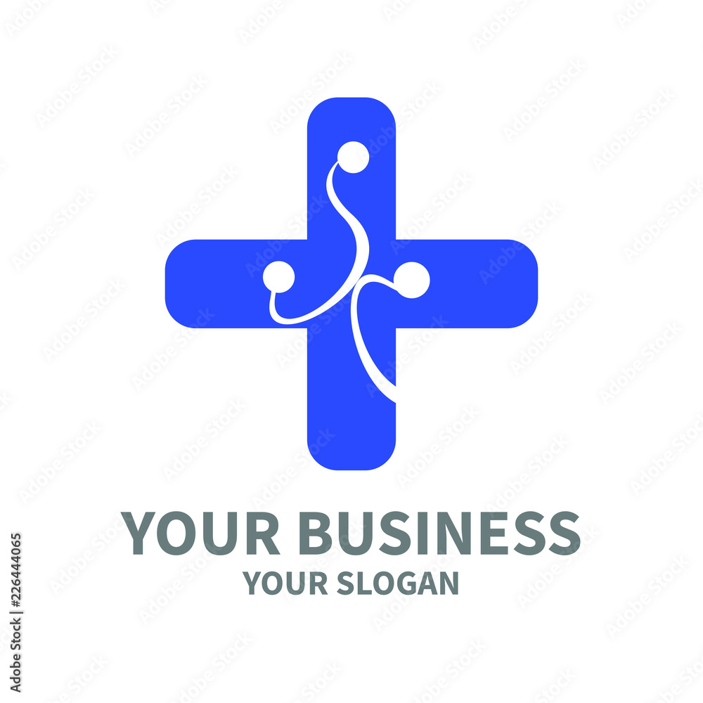 Obraz premium Blue medical logo image