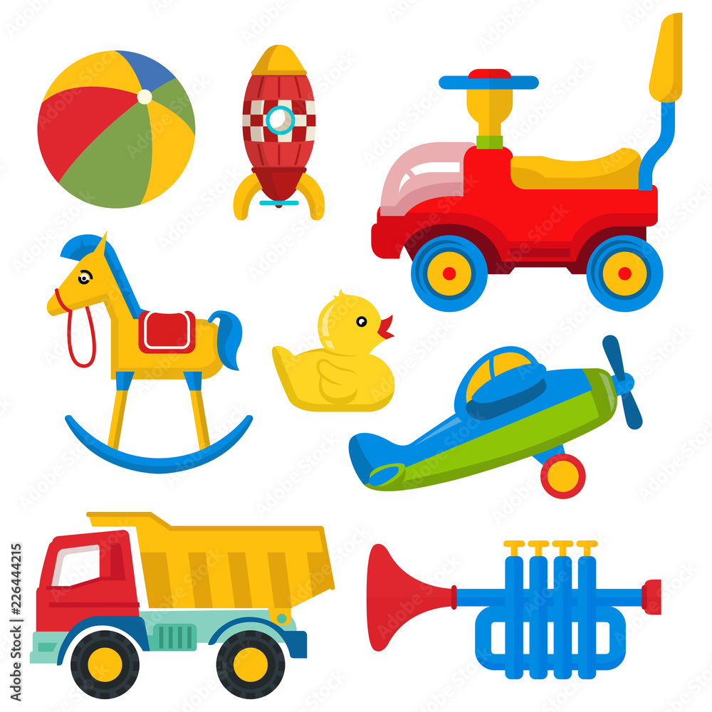 Fototapeta premium Colorful Children toy set