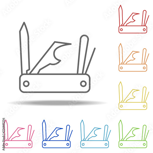 jackknife icon. Elements of Camping in multi colored icons. Simple icon for websites, web design, mobile app, info graphics