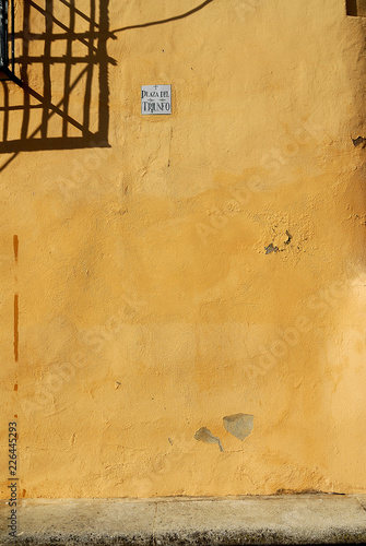 Yellow facade. Cordoba. Spain