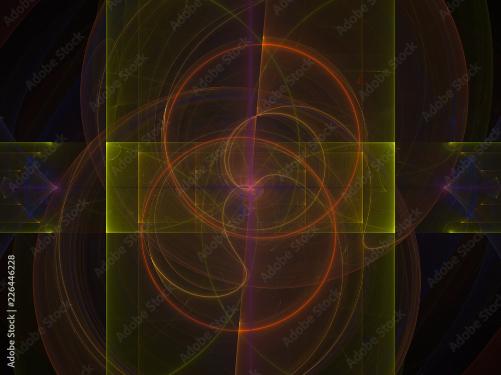 Naklejka premium surreal Futuristic digital 3d design art abstract background fractal illustration for meditation and decoration wallpaper