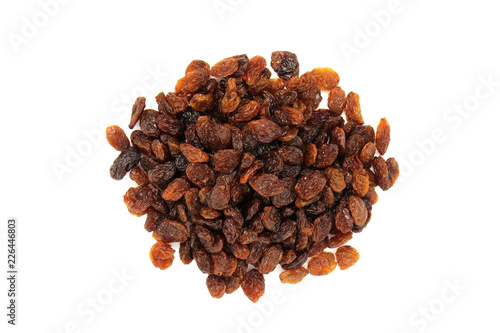 raisins isolated on white background. currants isolated