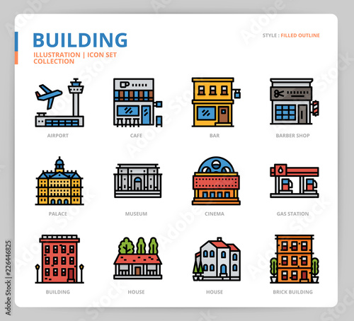 Building icon set