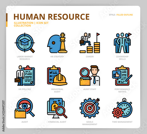 Human resource icon set