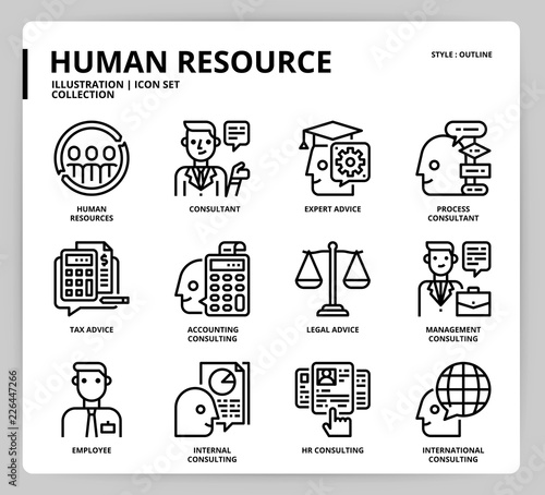 Human resource icon set
