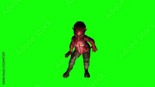 Little Devil Dance Animation (Green Screen)